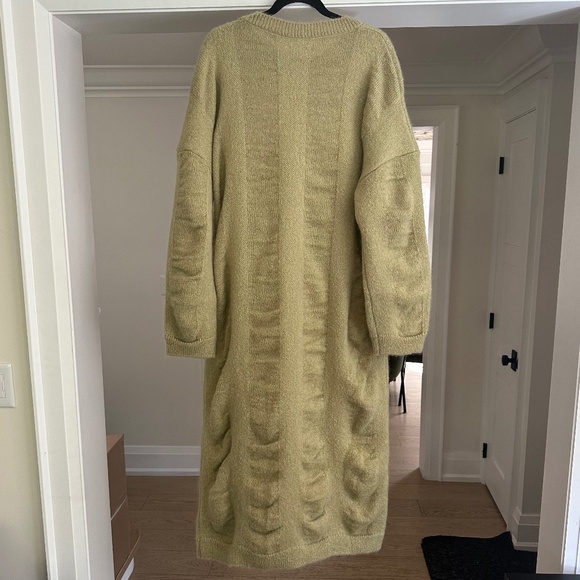 Black Crane Lime Waterfall Mohair & Wool Dress - Size L - Never Worn - Picture 9 of 15